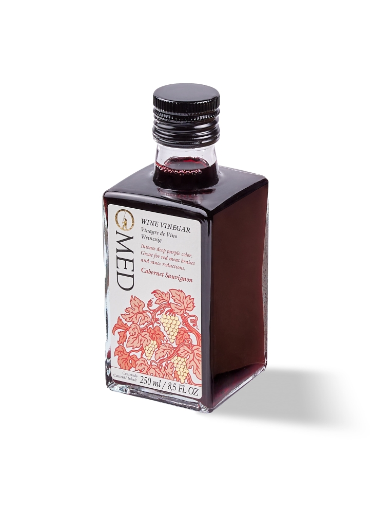 O-Med卡本內蘇維濃紅酒醋 (250毫升  透明玻璃瓶加貼紙)